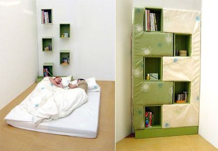Łóżko sypialniane- szafa na książki