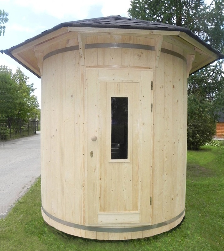 Wertykalna beczka-sauna