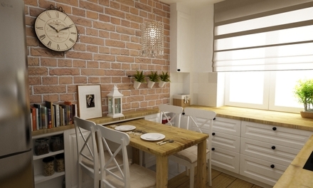 W niewielkich kuchniach warto stawiać wąskie stoły, które dostawione są do ściany lub wystają na środek pomieszczenia |  Homebook.pl/ Grafika i Projekt