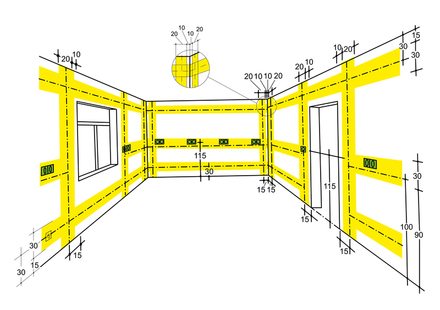 Przykład planowania trasy przewodów instalacji elektrycznej w budynku drewnianym o konstrukcji szkieletowej zgodnie z N SEP-E-002 | 	nkt instal